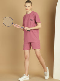 Vimal Jonney Solid Pink Regular Fit Polyster Lycra Shorts For WOMEN