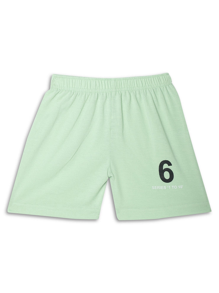 Vimal Jonney Printed  Green Regular Fit Cotton blended Shorts For Kids