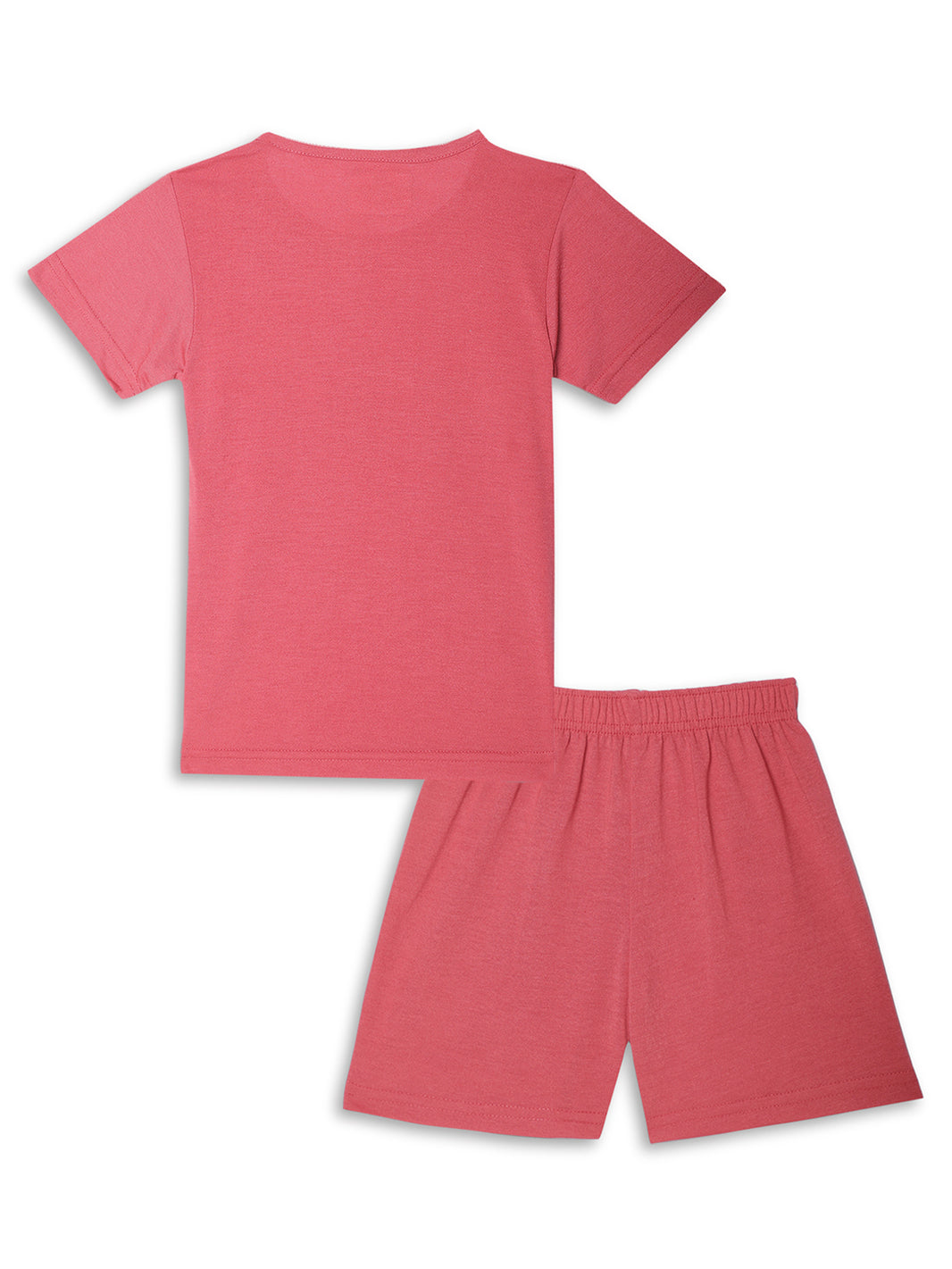 Vimal Jonney Printed Pink Regular Fit Cotton blended Tshirt And Bottom Set For Kids