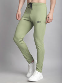 Vimal Jonney Solid Light Green Regular Fit Polyster Lycra Trackpant For Men