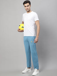 Vimal Jonney Blue Regular fit Cotton Trackpant for Men