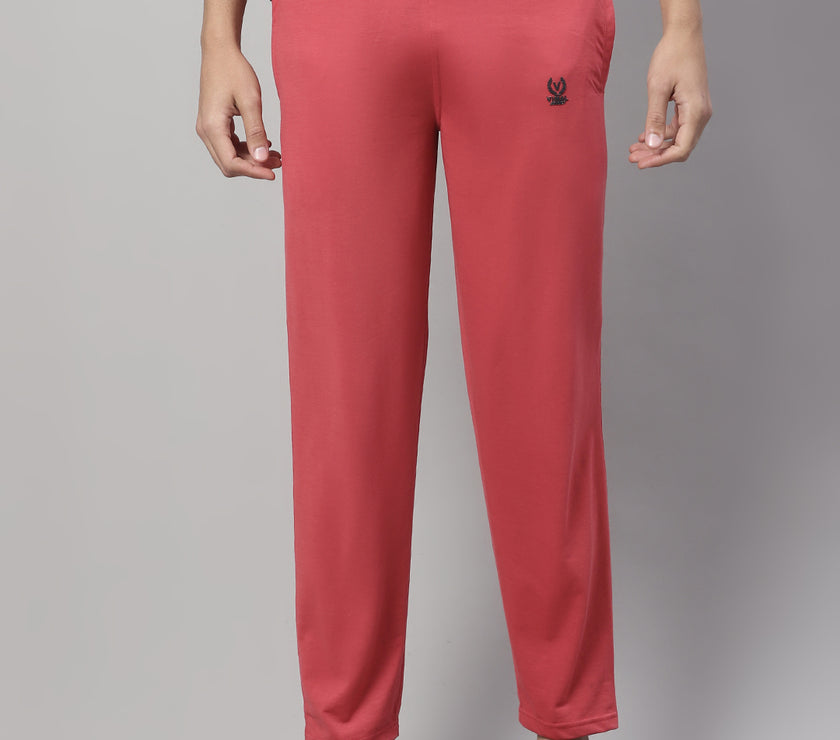 Vimal Jonney Pink Regular fit Cotton Trackpant for Men