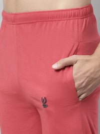 Vimal Jonney Pink Regular fit Cotton Trackpant for Men