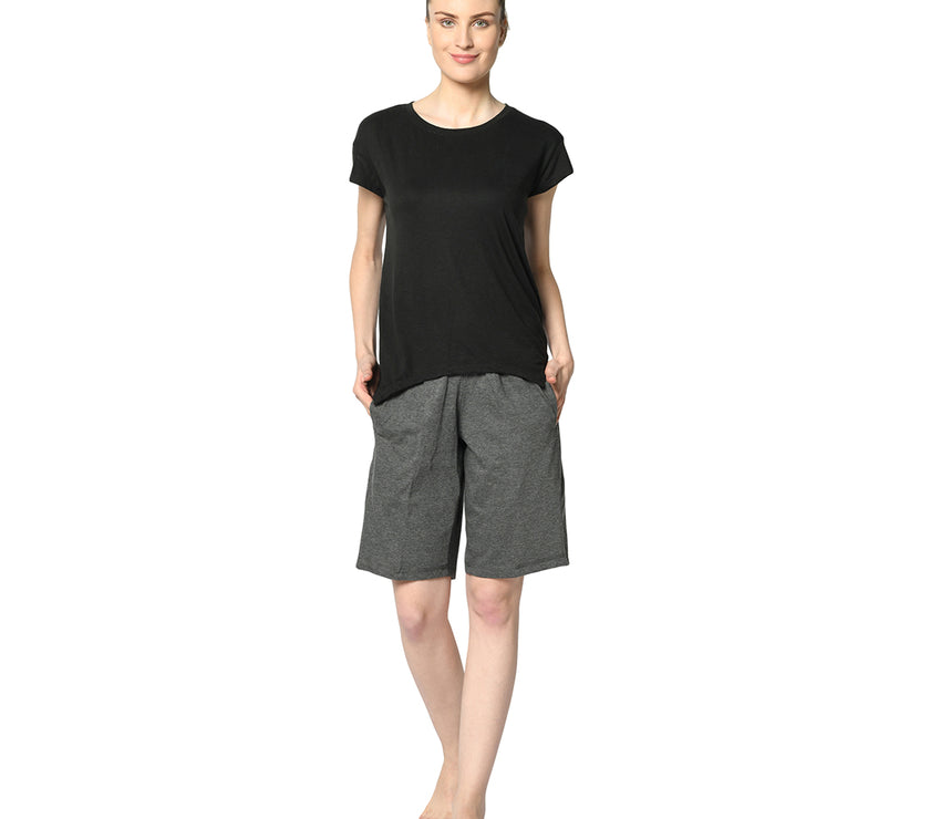 Vimal Jonney Grey Shorts For Women's