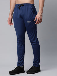 Vimal Jonney Dryfit Polyster Lycra Solid Blue Trackpant for Men