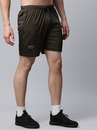 Vimal Jonney Dryfit Solid Olive Shorts for Men