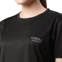 Vimal Jonney Dryfit Solid Black Tracksuit for Women