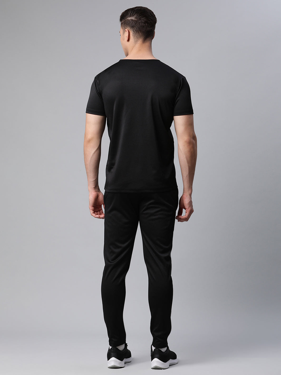 Vimal Jonney Dryfit Solid Black Tracksuit for Men