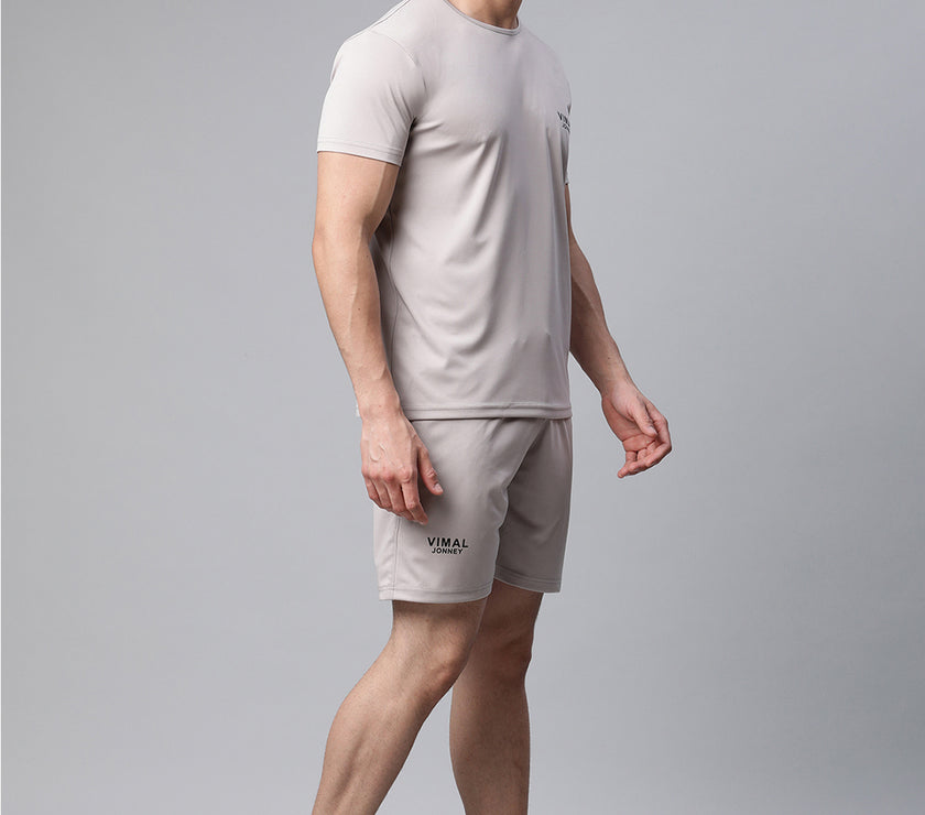 Vimal Jonney Dryfit Solid Light Grey Tracksuit for Men