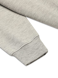 Vimal Jonney Grey Melange Printed Hooded Cotton Fleece Sweatshirt for Kids