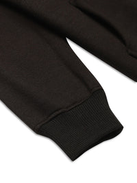 Vimal Jonney Black Printed Hooded Cotton Fleece Sweatshirt for Kids