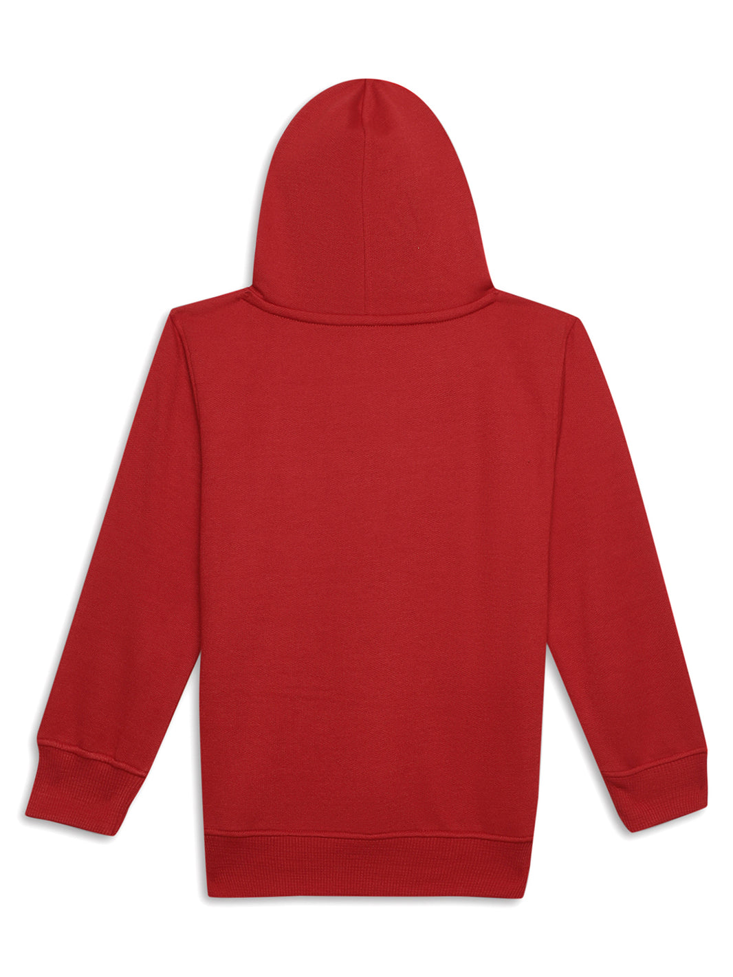 Vimal Jonney Maroon Printed Hooded Cotton Fleece Sweatshirt for Kids