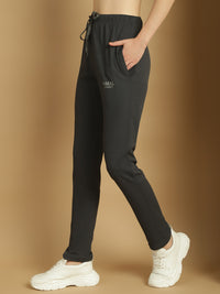 Vimal Jonney Solid Grey Regular Fit Polyster Lycra Trackpant For Women