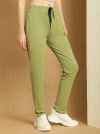 Vimal Jonney Solid Light Green Regular Fit Polyster Lycra Trackpant For Women
