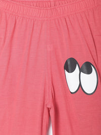 Vimal Jonney Printed  Pink Regular Fit Cotton blended Trackpant For Boys