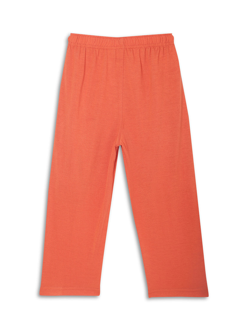 Vimal Jonney Printed  Rust Regular Fit Cotton blended Trackpant For Boys