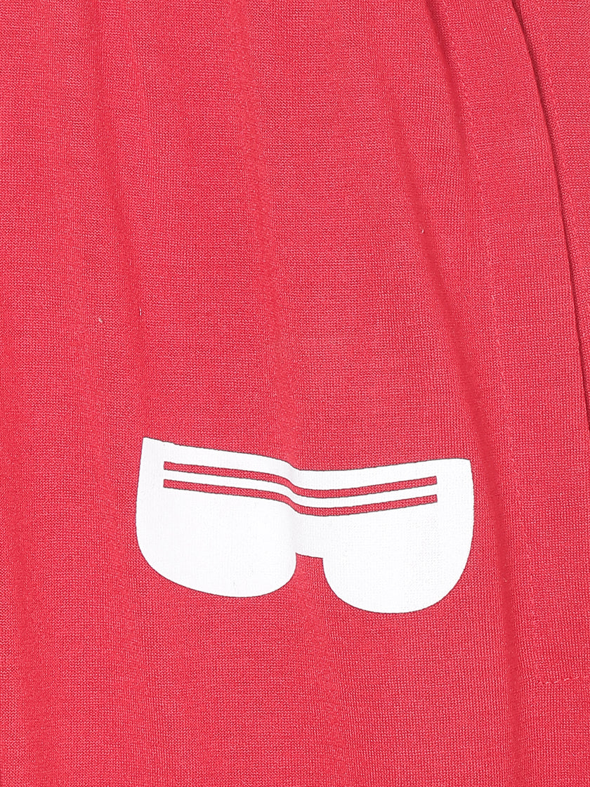 Vimal Jonney Printed  Red Regular Fit Cotton blended Trackpant For Boys