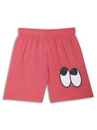 Vimal Jonney Printed  Pink Regular Fit Cotton blended Shorts For Kids