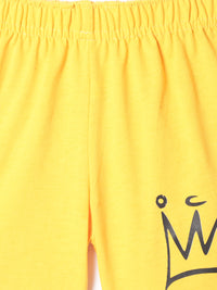 Vimal Jonney Printed  Yellow Regular Fit Cotton blended Shorts For Kids