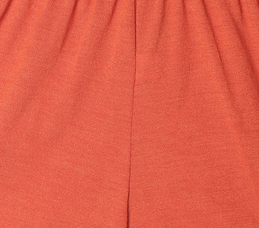 Vimal Jonney Printed  Rust Regular Fit Cotton blended Shorts For Kids