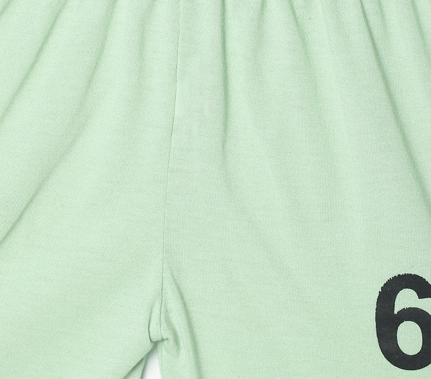 Vimal Jonney Printed  Green Regular Fit Cotton blended Shorts For Kids