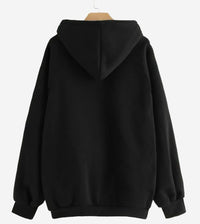 Vimal Jonney Black Solid Hooded Cotton Fleece Sweatshirt for Men