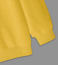 Vimal Jonney Yellow Solid Hooded Cotton Fleece Sweatshirt for Men