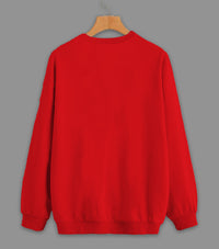 Vimal Jonney Maroon Solid Round Neck Cotton Fleece Sweatshirt for Men