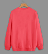 Vimal Jonney Pink Solid Round Neck Cotton Fleece Sweatshirt for Men