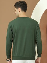 VimaL Jonney Regular Fit Green Printed Sweatshirt For Men