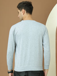 VimaL Jonney Regular Fit Grey Printed Sweatshirt For Men