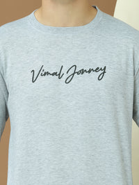 VimaL Jonney Regular Fit Grey Printed Sweatshirt For Men