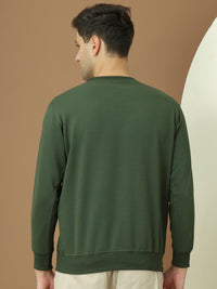 VimaL Jonney Regular Fit Green Printed Sweatshirt For Men