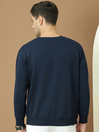 VimaL Jonney Regular Fit Blue Printed Sweatshirt For Men