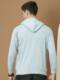 VimaL Jonney Regular Fit Grey Printed Hoodie For Men