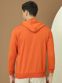 VimaL Jonney Regular Fit Orange Printed Hoodie For Men