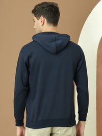 VimaL Jonney Regular Fit Blue Printed Hoodie For Men