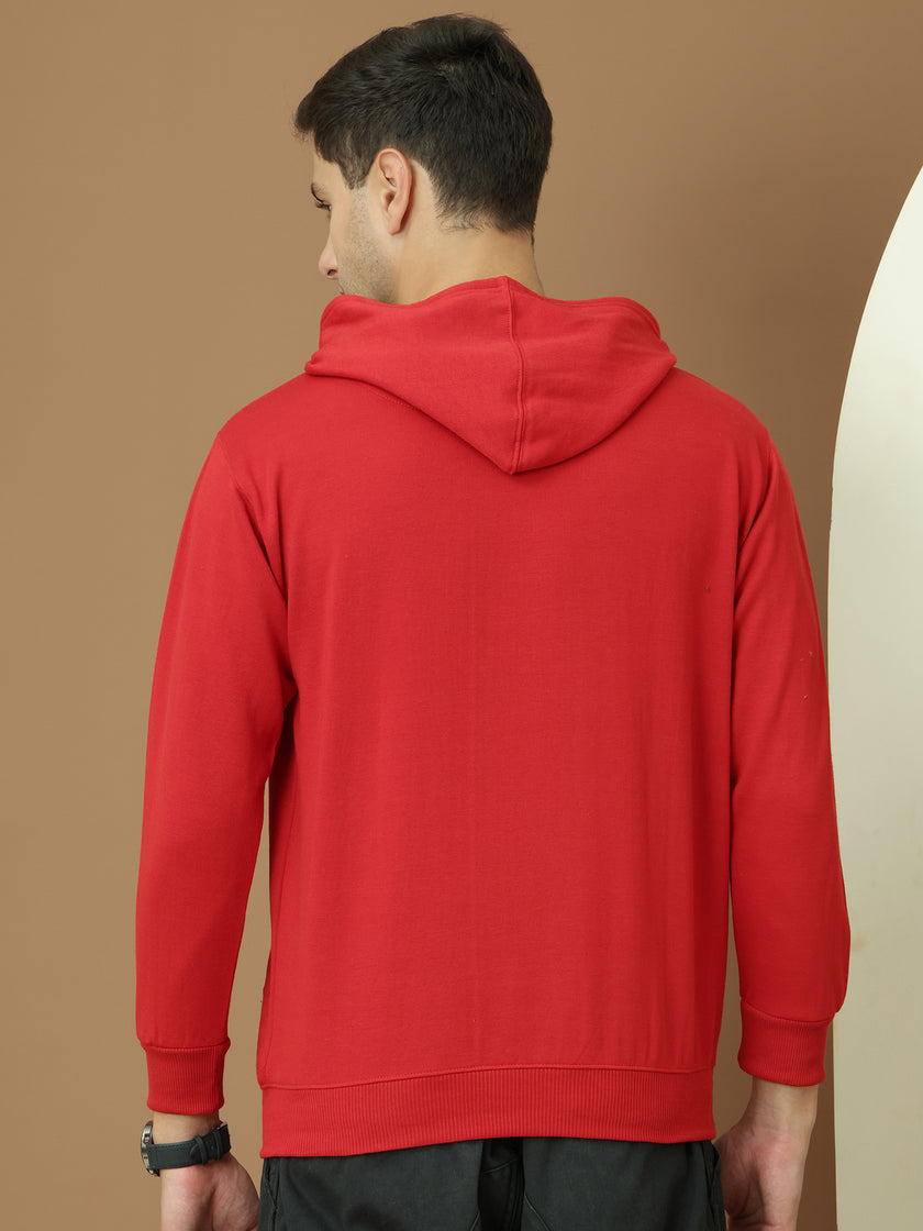 VimaL Jonney Regular Fit Maroon Solid Hoodie For Men