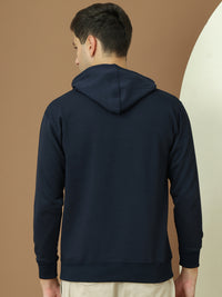 VimaL Jonney Regular Fit Blue Solid Hoodie For Men