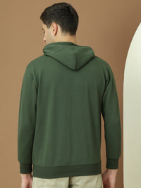 VimaL Jonney Regular Fit Green Solid Hoodie For Men