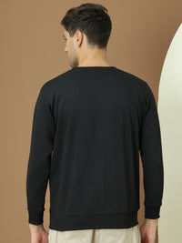 VimaL Jonney Regular Fit Black Solid Sweatshirt For Men