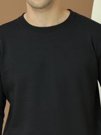 VimaL Jonney Regular Fit Black Solid Sweatshirt For Men