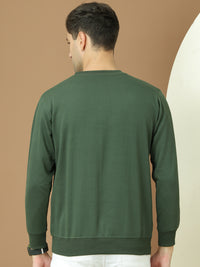 VimaL Jonney Regular Fit Green Solid Sweatshirt For Men