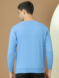 VimaL Jonney Regular Fit Blue Solid Sweatshirt For Men