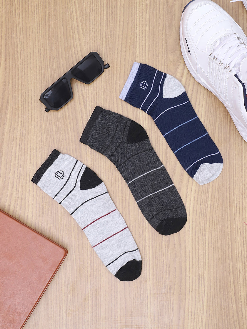 Vimal Jonney Mens Ankle Length Cotton Socks (Pack of 3)