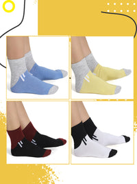 Vimal Jonney Mens Ankle Length Cotton Socks (Pack of 4)