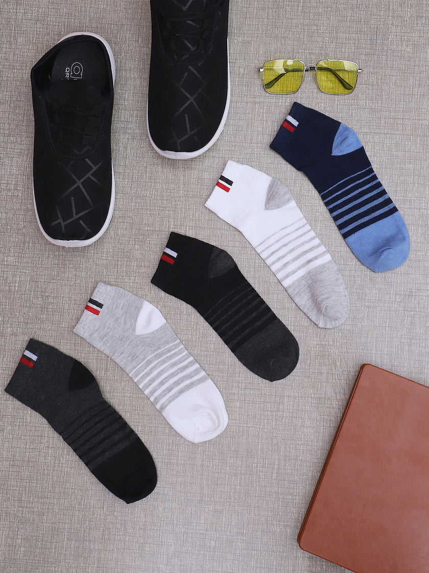 Vimal Jonney Mens Ankle Length Cotton Socks (Pack of 5)