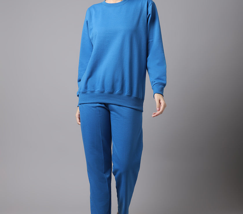 Vimal Jonney Fleece Blue Tracksuit for Women