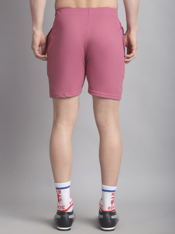 Vimal Jonney Solid Pink Regular Fit Polyster Lycra Shorts For Men