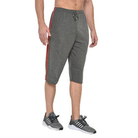 Vimal Jonney Cotton Blended Regular Fit Dark Grey 3/4th Capri For Men